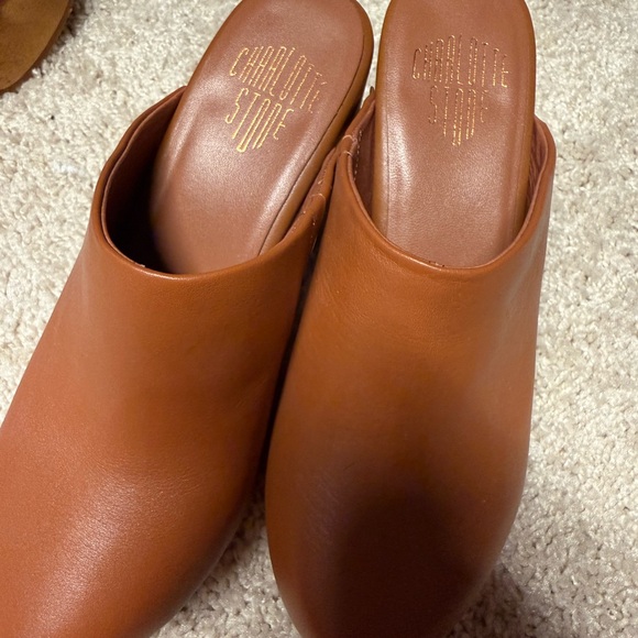 Charlotte Stone Brown Leather Mules - Picture 2 of 6